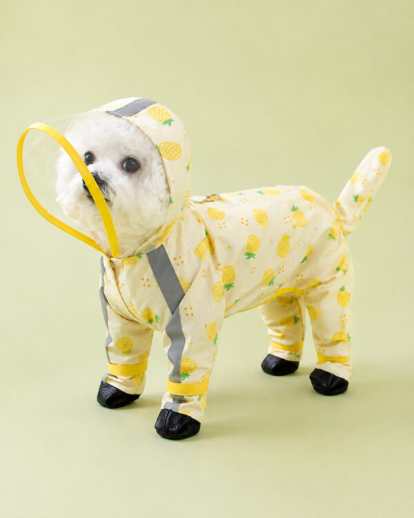 Trail Leash-Ring Four-Leg Dog Rain Suit