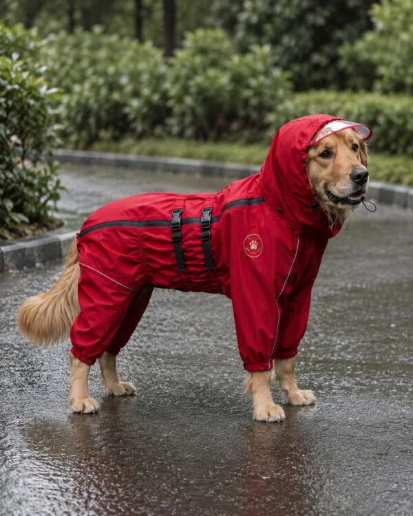 Trail Removable-Tail Large-Dog Rain Suit