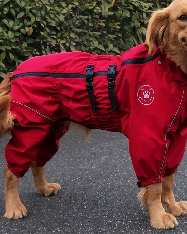 Trail Removable-Tail Large-Dog Rain Suit