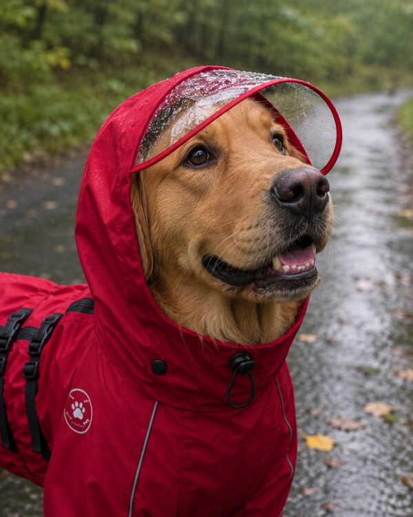 Trail Removable-Tail Large-Dog Rain Suit