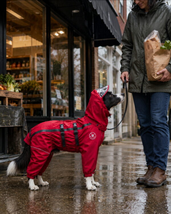 Trail Removable-Tail Large-Dog Rain Suit