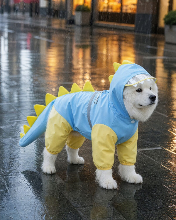 Everyday Dino-Hood Four-Leg Dog Rain Suit