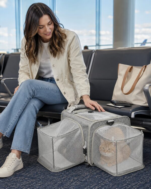 Sky Compact Expandable Mesh Pet Carrier