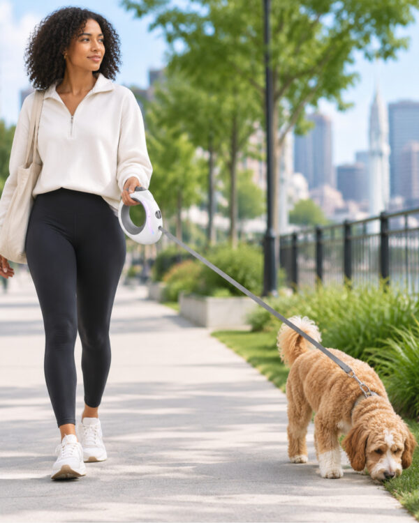 Everyday Ring-Handle LED Retractable Dog Leash