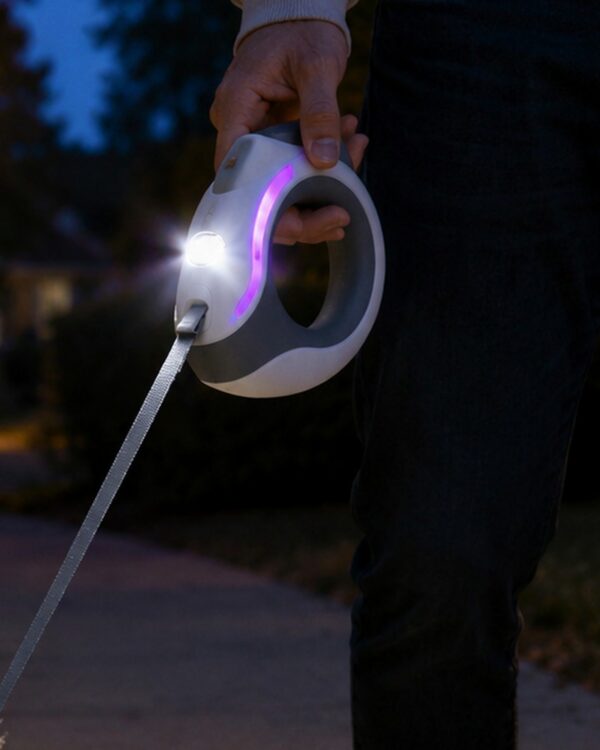 Everyday Ring-Handle LED Retractable Dog Leash
