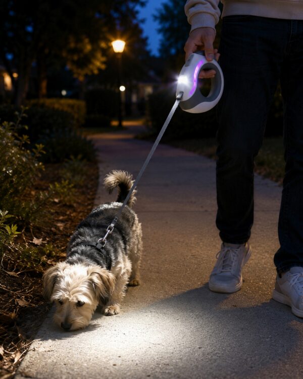 Everyday Ring-Handle LED Retractable Dog Leash