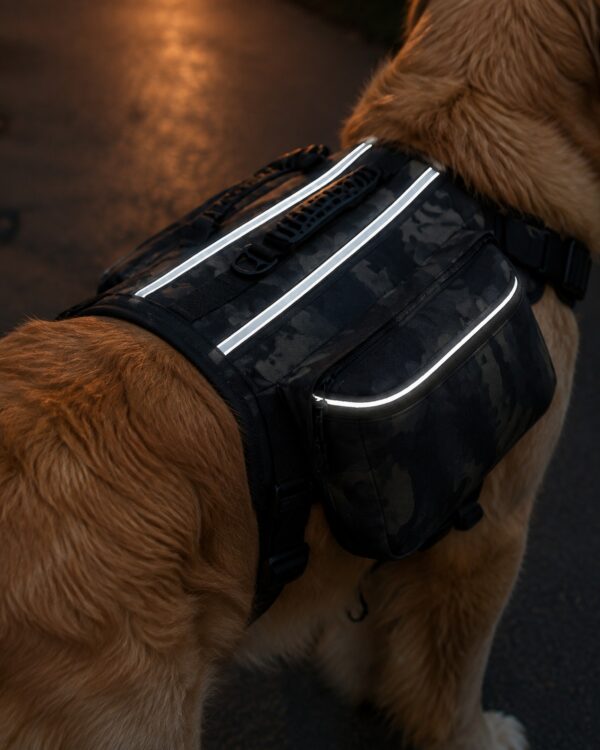 Trail Reflective Twin-Pocket Dog Backpack Harness