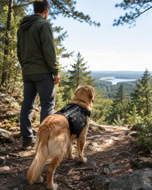Trail Reflective Twin-Pocket Dog Backpack Harness