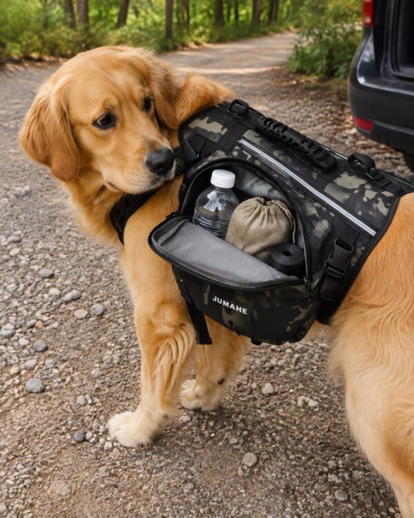 Trail Reflective Twin-Pocket Dog Backpack Harness