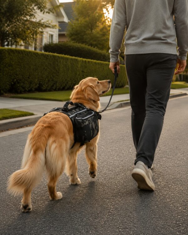 Trail Reflective Twin-Pocket Dog Backpack Harness