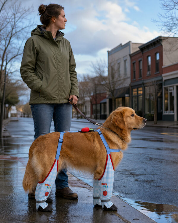 Everyday Suspender-Held Dog Leg-and-Paw Suit