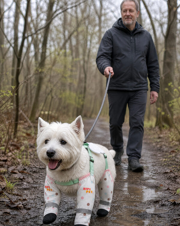 Everyday Suspender-Held Dog Leg-and-Paw Suit
