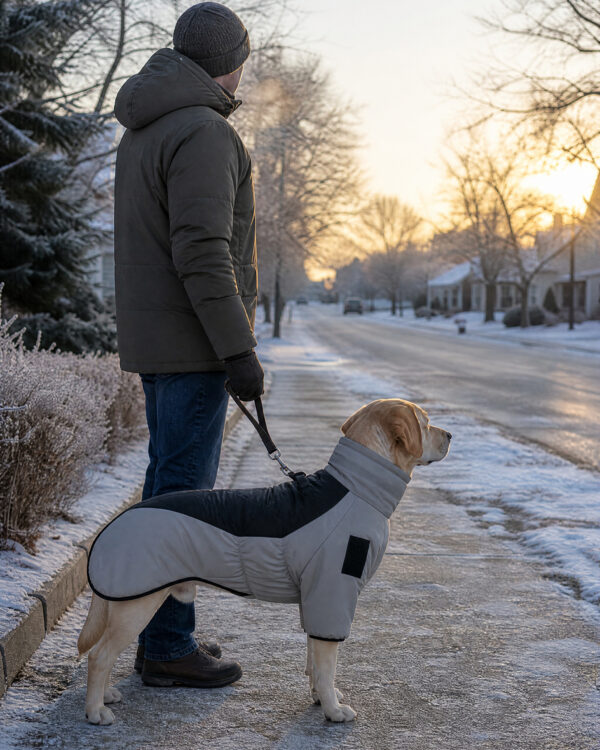 Everyday Reflective-Collar Large-Dog Padded Coat