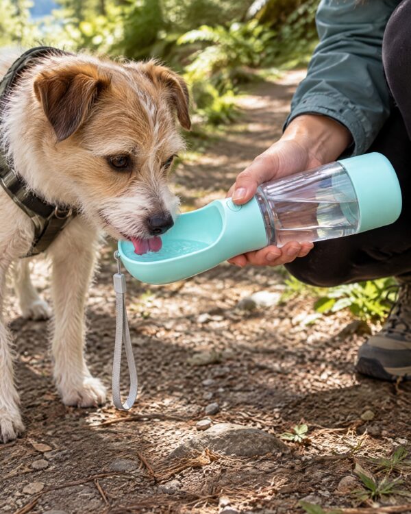 Trail 3-in-1 Dog Water Bottle with Food Cup